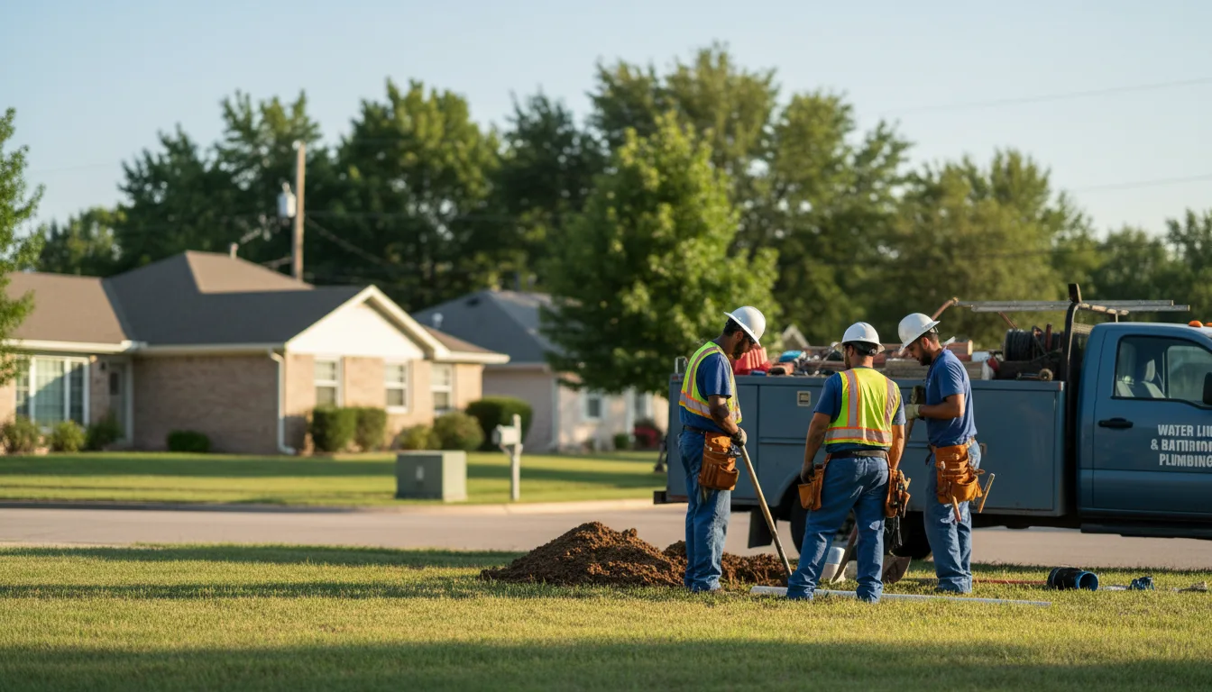 Residential water line and bathroom plumbing service in Eva, AL